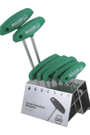 WIHA 36490 T10-T50 Size, Assorted Long Arm Length, Hard Chrome Finish Finish T Handle Torx Key Price Drop