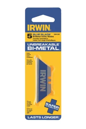 Budget IRWIN IWHTIH0005 "Blue-Blade" Utility Knife Blades Type, 5 No. of Blades Replacement Knife Blade