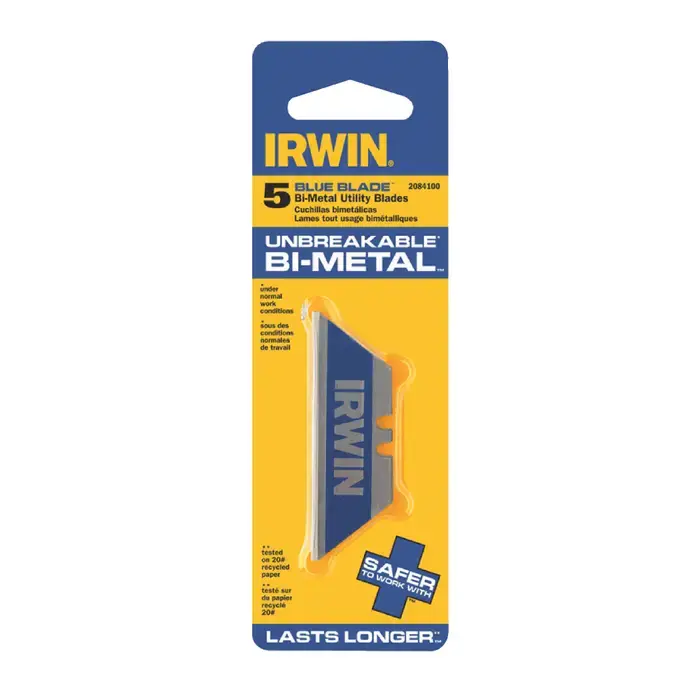 Budget IRWIN IWHTIH0005 "Blue-Blade" Utility Knife Blades Type, 5 No. of Blades Replacement Knife Blade