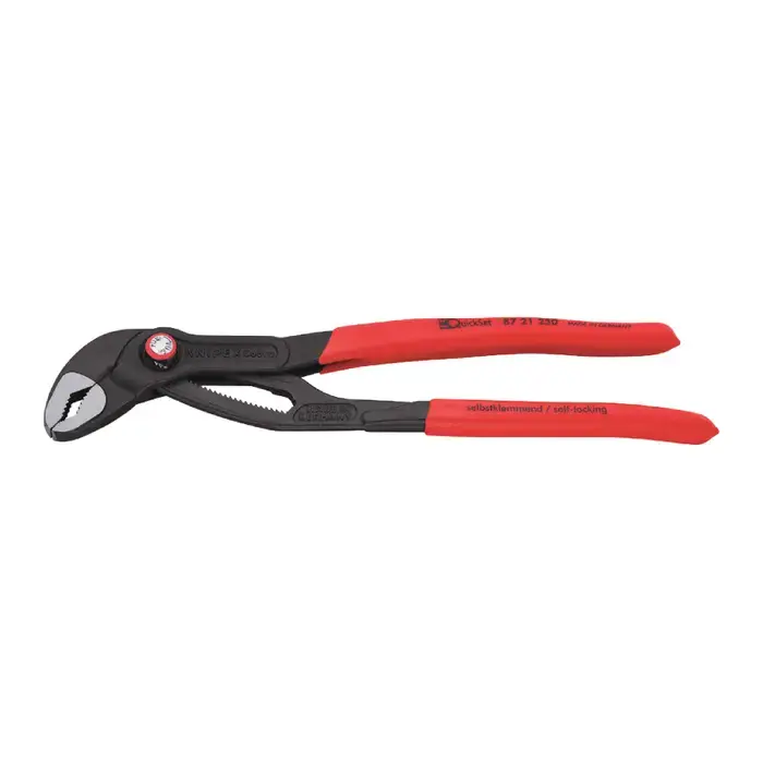 KNIPEX 87 21 250 SBA 9.8" Overall Length, V-Jaw Jaw Type Pipe & Plumber Pliers Fresh Stock
