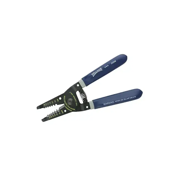 Buy Online WILLIAMS 23506 10-20 AWG Capacity, 6-1/4" Overall Length, Stripper & Cutter - Self Adjusting Type Wire Strippers