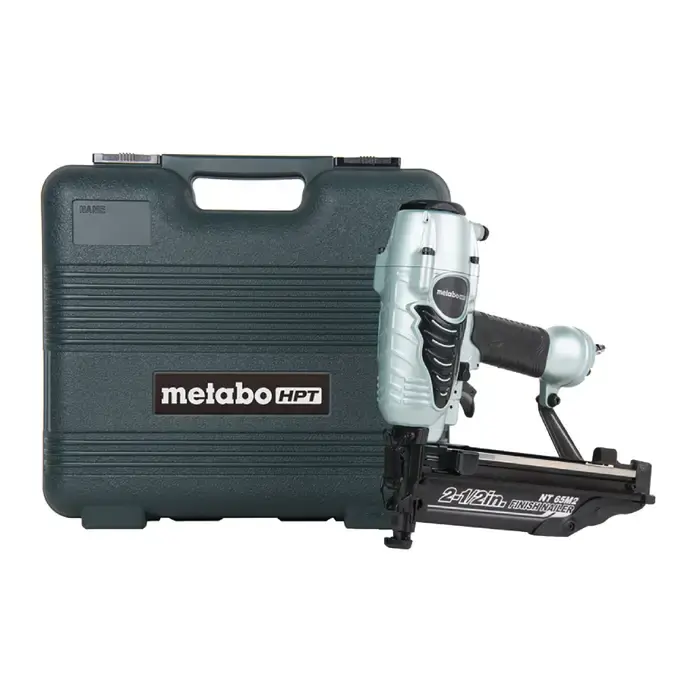 Get Yours METABO HPT NT65M2SM Finish Nailer Type, 16 GA Gauge Pneumatic Finish Nailer with Air Duster