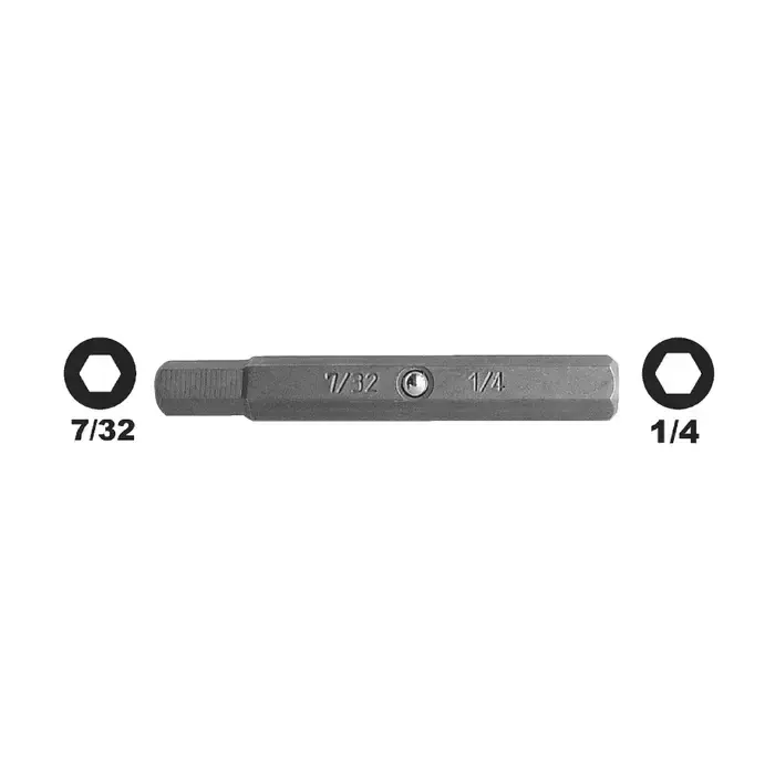 Same Day Shipping MEGAPRO HD7/32-1/4 7/32" & 1/4" Hex Size, 2" Overall Length, Hex Double Ended Insert Bit Type Hex Socket Bit