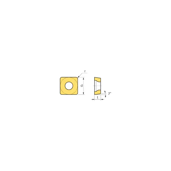 T&O 22-003-198 - SCMT432-MF PC61, 90° Square, Indexable Carbide Turning / Boring Insert Top Rated