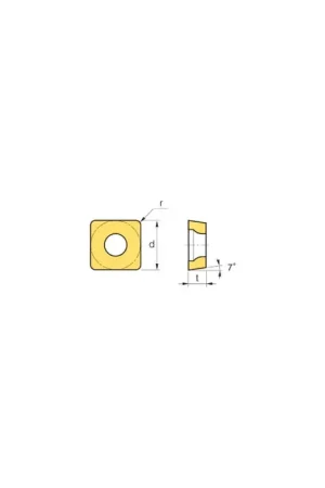 Special Discount TERRA CARBIDE 08-0083-01 - SCMT432 APC5, 90° Square, Indexable Carbide Turning / Boring Insert