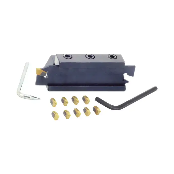 Hassle-Free Returns TTC PRODUCTION NCO-6 - GTN 3 Cut-Off / Parting Set with Blade, Block and Inserts, 0.120" Cutting Width, 3/4" X 3/4", Blade Height 1.26" (32mm)