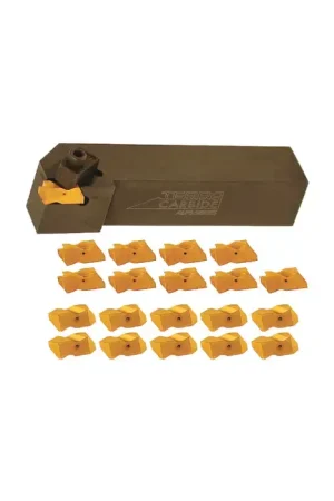 TERRA CARBIDE 14-0549-03 - 1.0" Shank Top-Clamp Holder Set with Inserts, Right Hand Hot Deal
