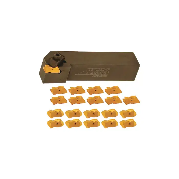TERRA CARBIDE 14-0549-03 - 1.0" Shank Top-Clamp Holder Set with Inserts, Right Hand Hot Deal