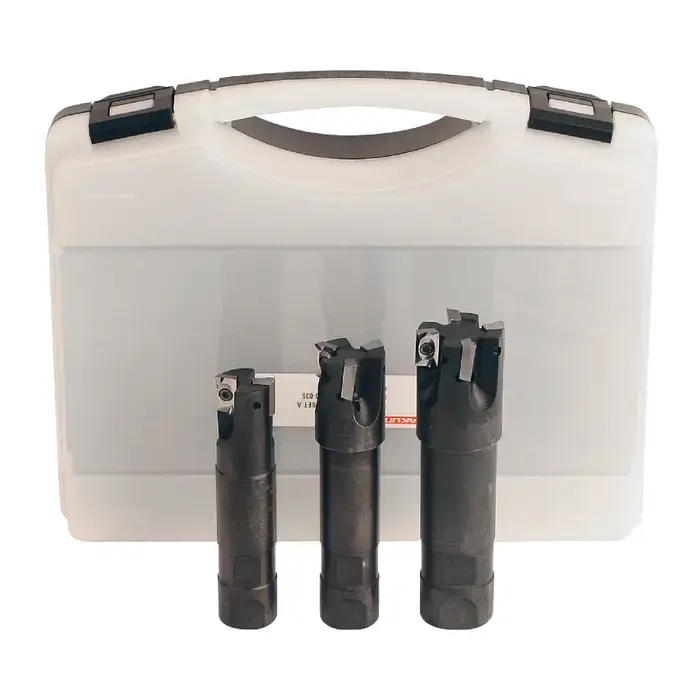 AKUMA 07.22.00295 - Multi Piece Indexable End Mill Set with Inserts, Right Hand Affordable
