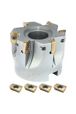 ZCC-CT KIT1-EMP02-08-02 - 4.000" - 90 Degree Square Shouldering Indexable Face Mill Set with Inserts, Right Hand While Supplies Last