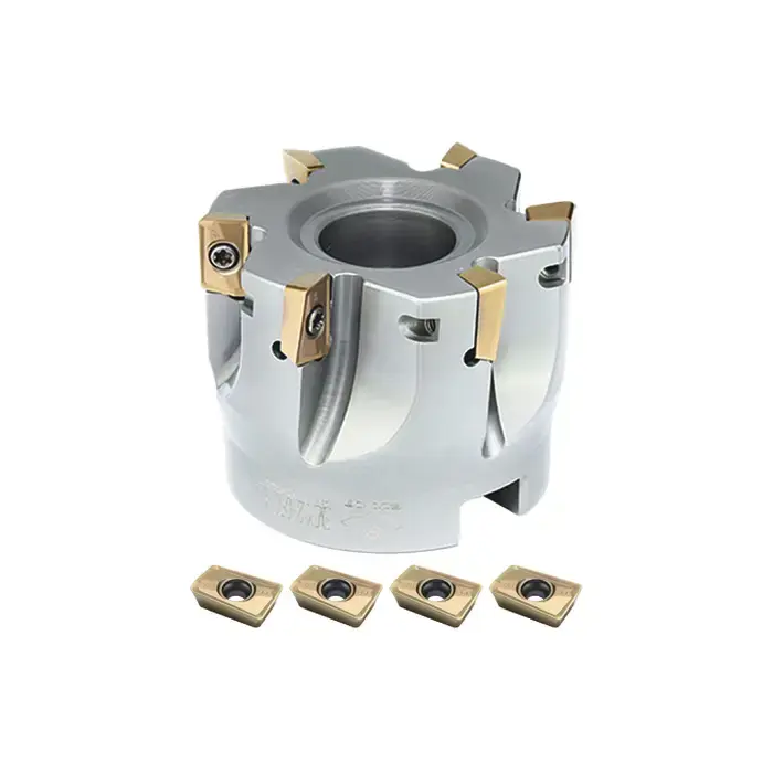 ZCC-CT KIT1-EMP02-08-02 - 4.000" - 90 Degree Square Shouldering Indexable Face Mill Set with Inserts, Right Hand While Supplies Last