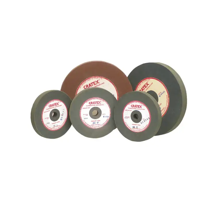 CRATEX 412 4" Wheel Diameter, 1/2" Arbor Hole Size Rubberized Abrasive Best Price