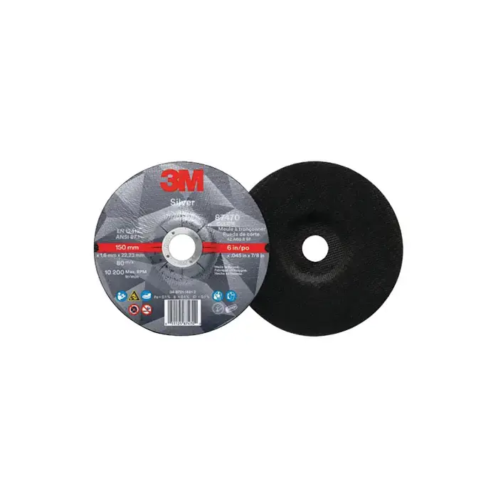 Premium 3M 7100139230 4-1/2" Diameter Precision Shaped Ceramic Grain Bonded Cut-Off Wheel - 7/8" Hole Size, 0.045" Wheel Thickness