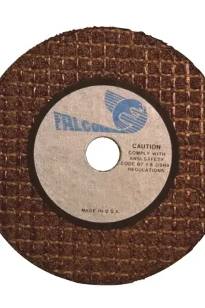 Deal FALCON 2A12 1" Diameter Aluminum Oxide Bonded Cut-Off Wheel - 1/8" Hole Size, 1/16" Wheel Thickness