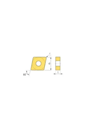 Brand New KORLOY 6-01-025104 - 2NU-CNGA432F DNC250, 80° Diamond, Indexable CBN - Cubic Boron Nitride Turning / Boring Insert