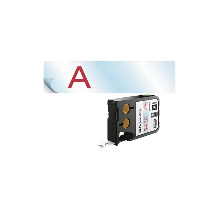 Best Choice DYMO 1868746 1/2" Width, 23‘ Length, Clear Tape/Red Print Color Labeler Tape