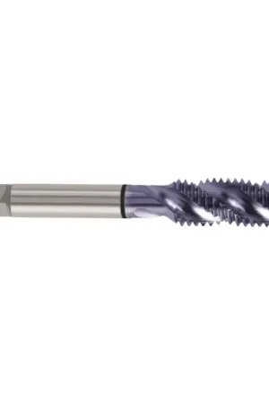 YG1 M8-1.25 Size, D5 Thread Limit, Modified/Semi Bottoming Chamfer, 3 Flute, TiCN High Speed Steel EX, Right Hand Cut Spiral Fluted Tap Exclusive Offer