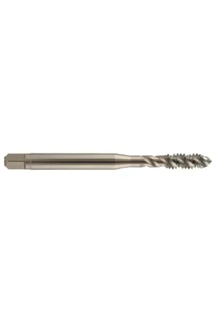YMW M45-2 Size, D7 Thread Limit, Modified/Semi Bottoming Chamfer, 4 Flute, Bright Vanadium High Speed Steel, Right Hand Cut Spiral Fluted Tap Crafted