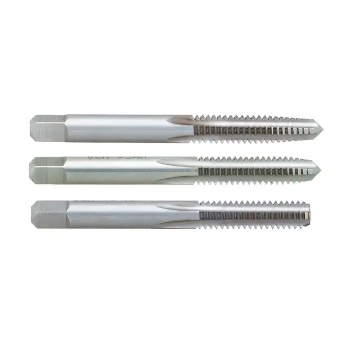 While Supplies Last REGAL 008904AS 2-64 Size, H2 Thread Limit, Set Of 1 Each Taper, Plug & Bottoming Chamfer, 3 Flute, Bright High Speed Steel, Right Hand Cut Straight Flute Hand Tap