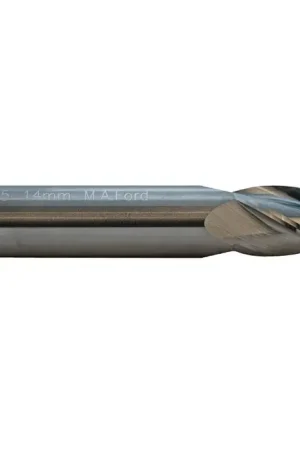 Authentic M.A. FORD 16575000A 3/4" Size, 1" LOC, 4 Flute, Solid Carbide Ball End Mill