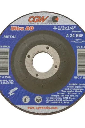CGW ABRASIVES 35621 4-1/2" Diameter Surface Grinding Wheel - 5/8-11" Hole Size, A24R Wheel Hardness Cheap