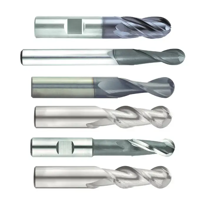 Crafted NIAGARA N55661 3/4" Size, 3" LOC, 2 Flute, Solid Carbide Ball End Mill