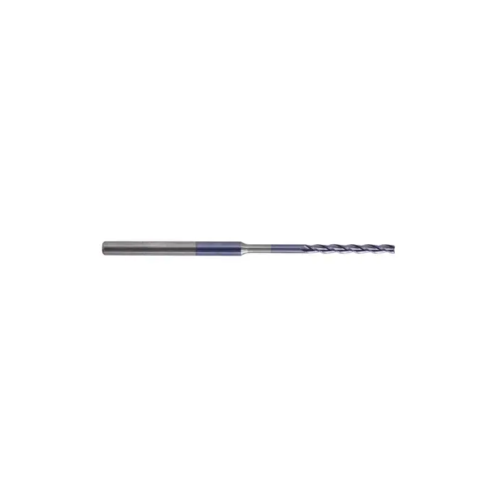 Weekend Sale KEO 930 Solid Carbide End Mill, Ø.095 x .750, 1.250 Reach Length, 3 Flute, 7.9xD Flute Length, Square, AlTiN Coated