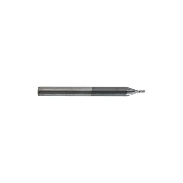 Professional Grade KEO 930 Solid Carbide End Mill, Ø.031 x .093, 4 Flute, Standard Length, Square, AlTiN Coated