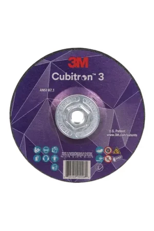 3M 90011 9" Diameter Precision Shaped Ceramic Grain Bonded Deburring Cut-Off Wheel - 5/8-11" Hole Size, 1/4" Wheel Thickness, Type 27 Crafted