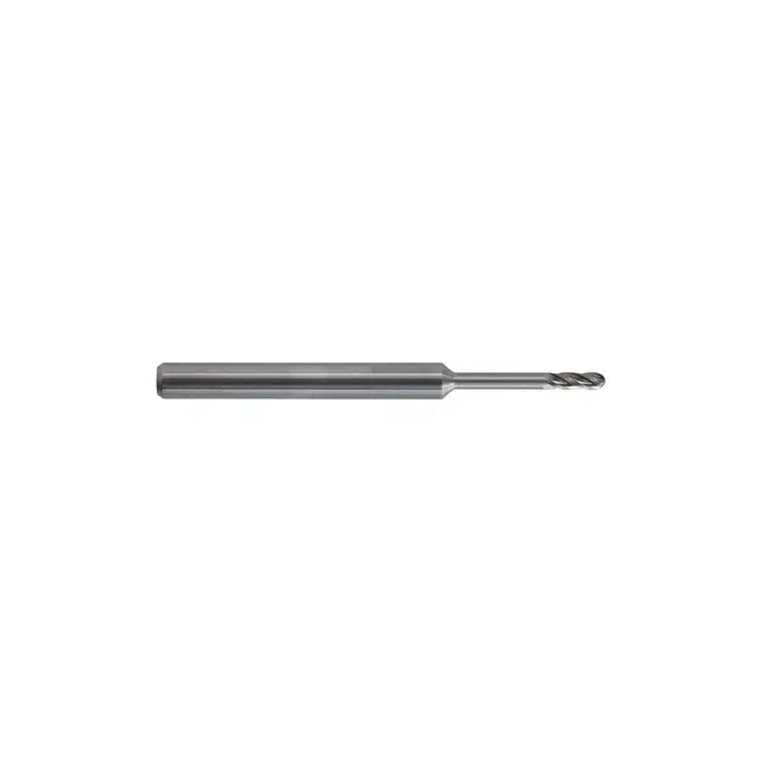 KEO 930 Solid Carbide End Mill, Ø.070 x .210, .500 Reach Length, 4 Flute, Standard Length, Ballnose, AlTiN Coated Premium