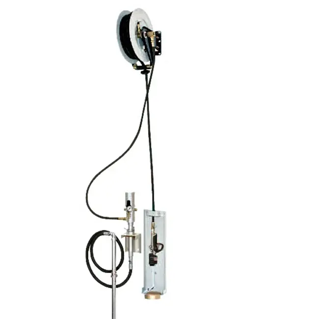 Factory Price LiquiDynamics 20001-S8 3 1 Wall Mount Drum Kit w/ 30 Ft Reel, Electronic Digital Meter & Drip Tray
