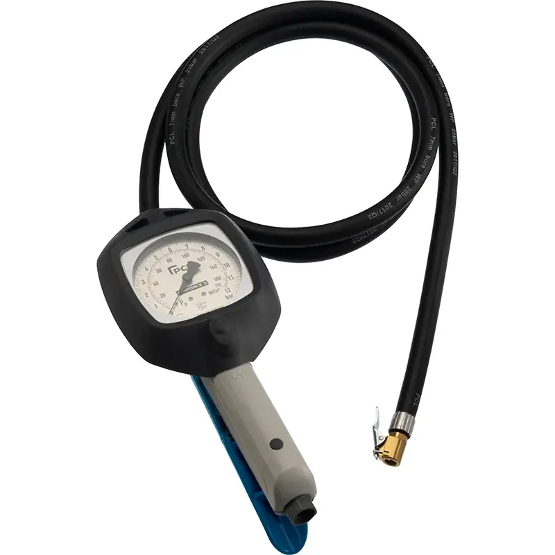 Secure Checkout PCL AFG1H08N Single Lock-On Dial Gauge Tire Inflator, 6‘ Hose