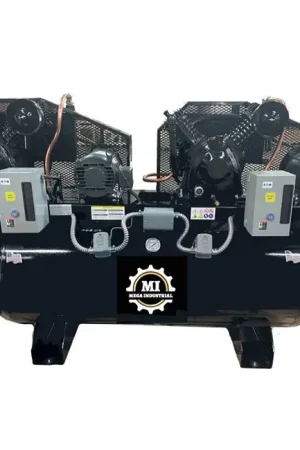 MEGA MP-50120DPBA Industrial Duplex Electric Air Compressor 120 gal Horizontal Tank Seasonal Sale