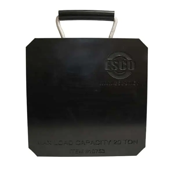 ESCO 10753 Jack Plate, 12"x12"x1", With Built In Handle, Black (20 Ton Weight Capacity) Seasonal Sale