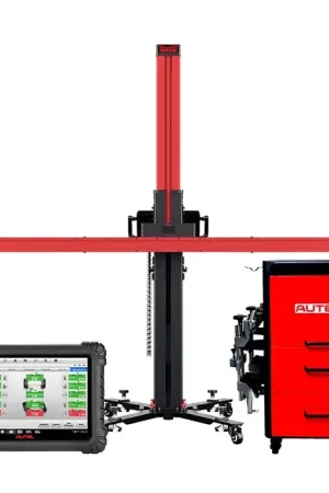Latest Autel MaxiAlign IWA500ACT Wheel Alignment System with Tablet and Storage Cabinet